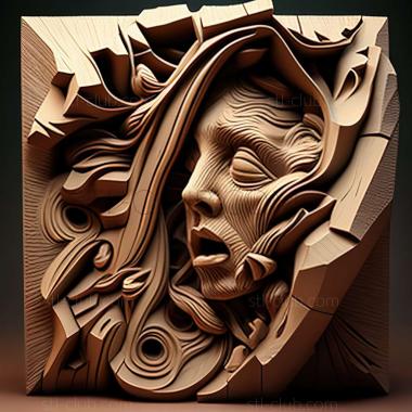 3D мадэль Адольф Бори, американский художник. (STL)